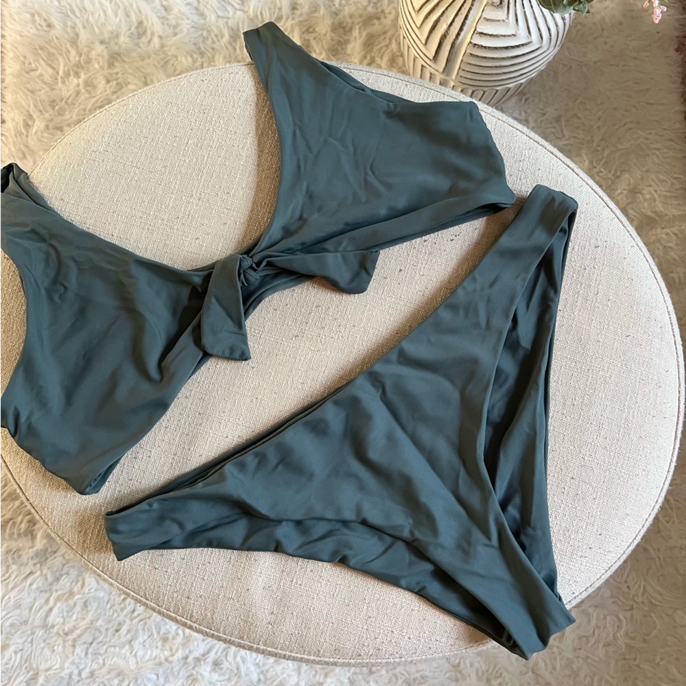 Shein green bikini, L